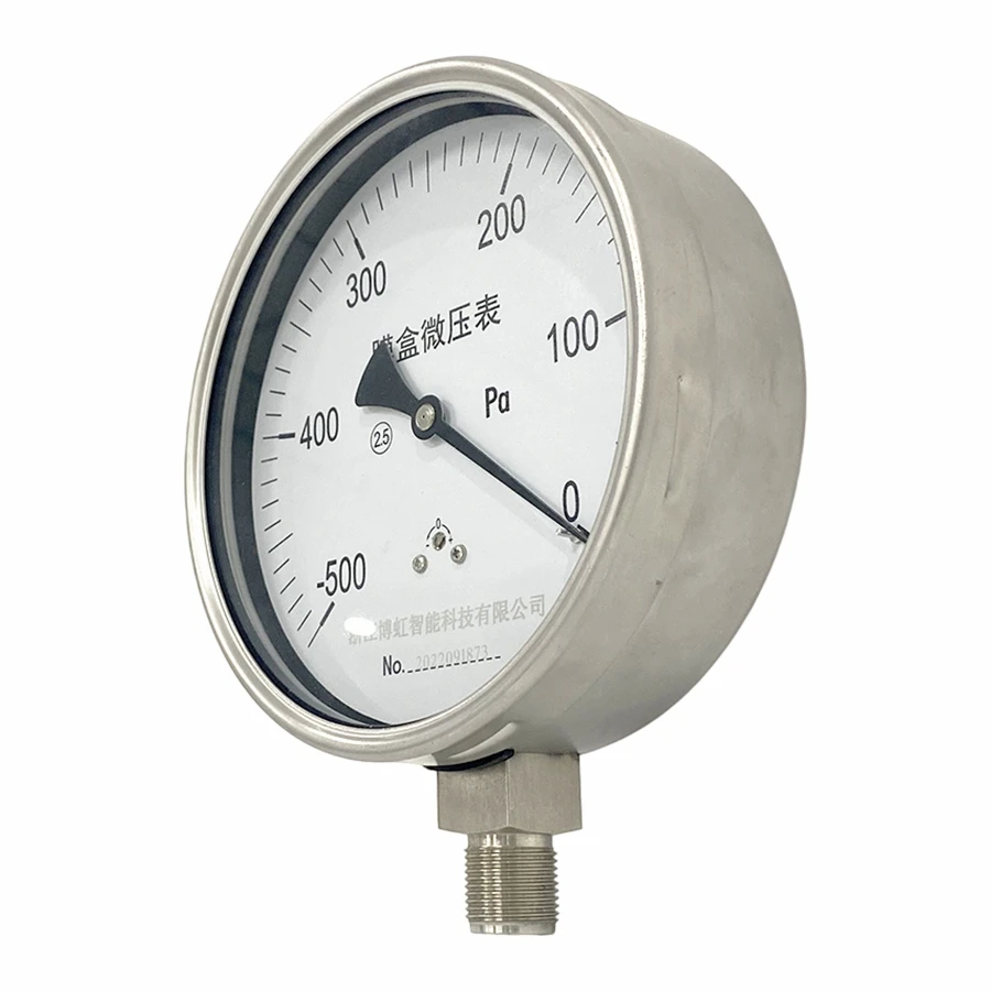 Vacuum Micro-Pressure Low Pressure Capsule Pressure Gauge factory